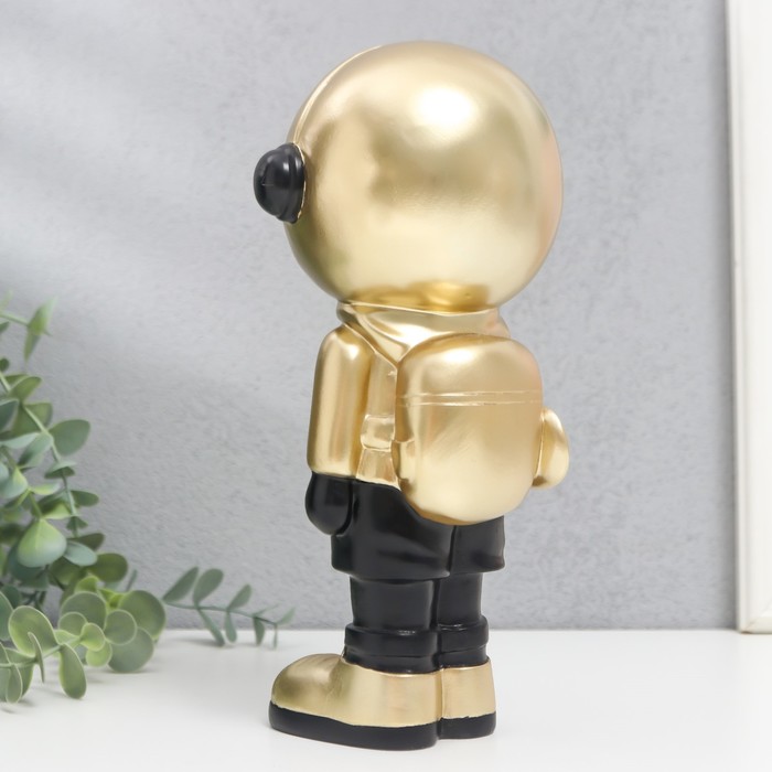 Сувенир полистоун "Космонавт со скейтом" золото с чёрным 12х10х24 см 9088487