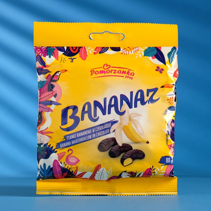 Суфле Bananaz со вкусом банана, в шоколадной глазури, 80 г