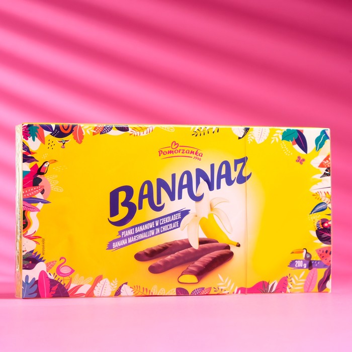 Суфле Bananaz со вкусом банана, в шоколадной глазури, 200 г