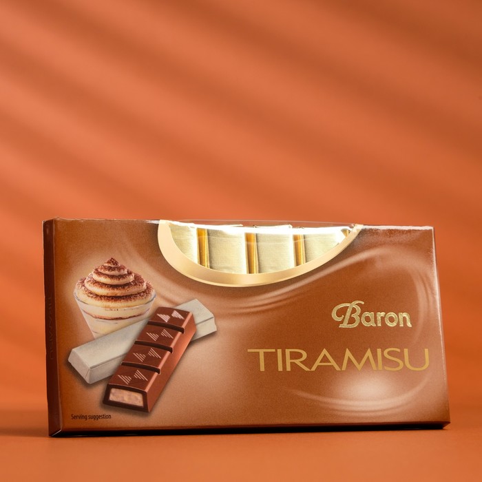 Шоколад молочный Baron со вкусом тирамису, 100 г