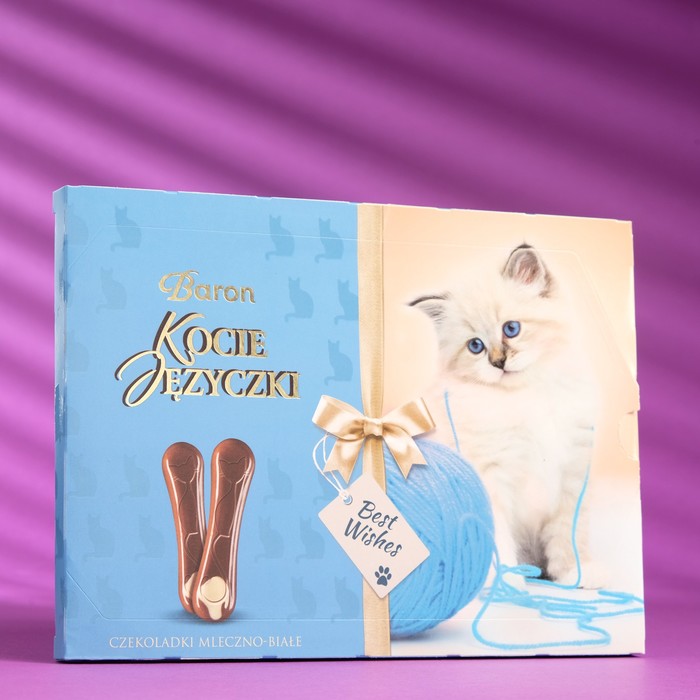 Конфеты Baron из молочного шоколада кошачьи язычки, 100 г