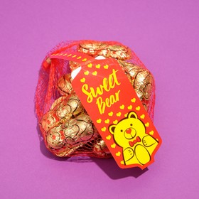 

Шоколад молочный фигурный медвежата Baron с начинкой пралине в сетке, 100 г