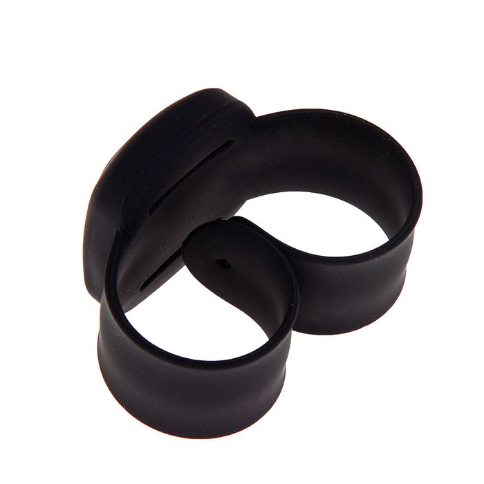 Часы наручные женские на силиконовом браслете, прямоуголый дисплей, чёрные