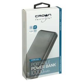 

Внешний аккумулятор Crown CMPB-604, 10000 мАч, 2 USB, 2 А, черный