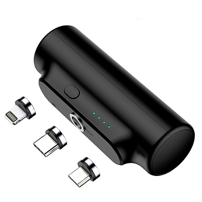 Внешний аккумулятор PB-35 3000 мАч магнитные разъемы LightningMicroUSBType-C черный 120900₽