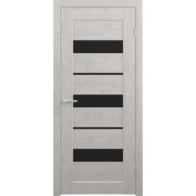 

Дверное полотно Бостон, дуб снежный, стекло черное, 2000х900