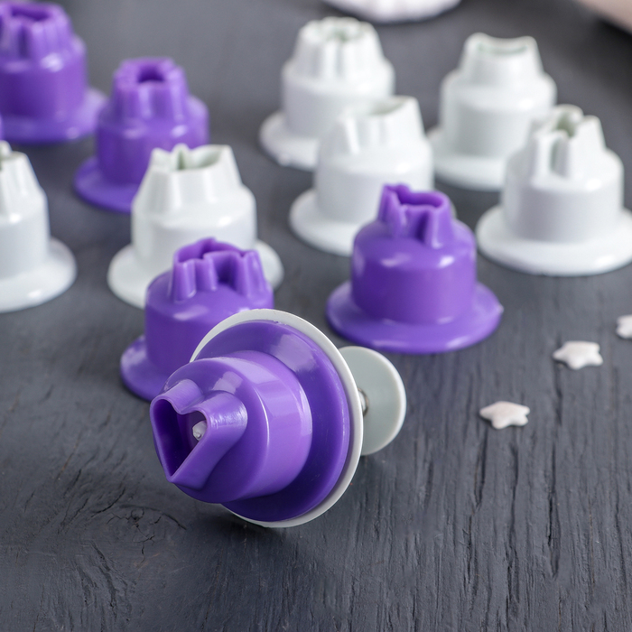 Набор плунжеров кондитерских для марципана и теста 12 шт 6х4 см