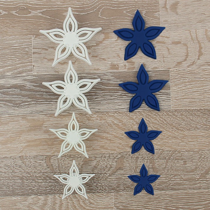 Набор выемок кондитерских для марципана и теста 4 шт "Звезда"