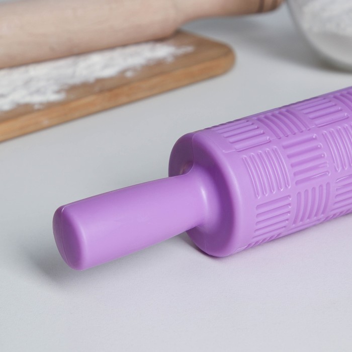 Скалка фактурная кондитерская "Рельеф", 39 см