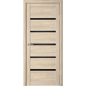 

Дверное полотно Вена, лиственница мокко, стекло черное, 2000х600