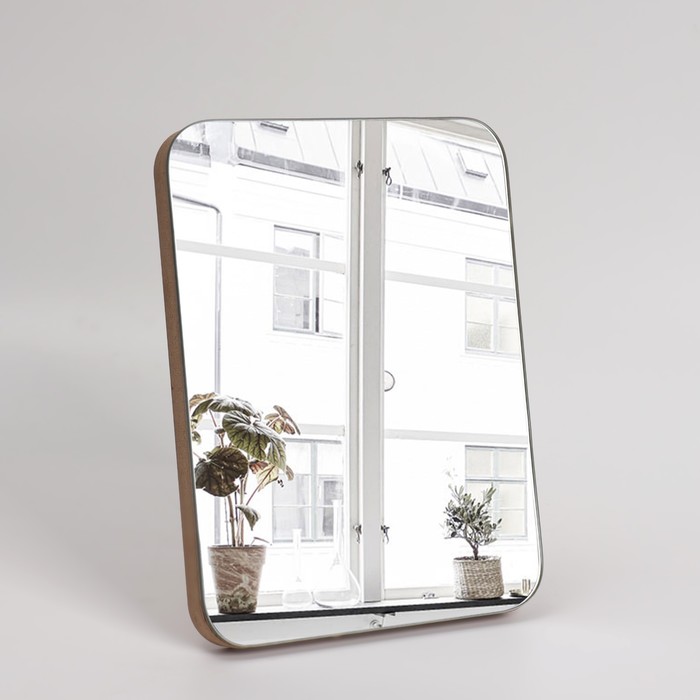 фото Зеркало складное-подвесное, зеркальная поверхность 21 × 16, цвет коричневый queen fair