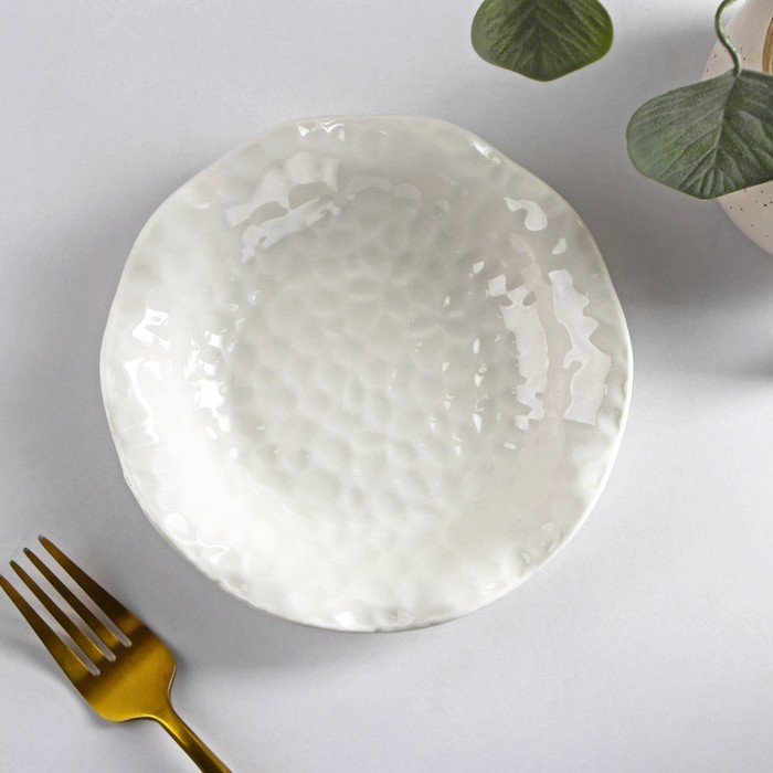 Тарелка керамическая пирожковая «Воздушность», 220 мл, d=15 см, цвет белый тарелка керамическая пирожковая green d 15 см цвет тёмно серый