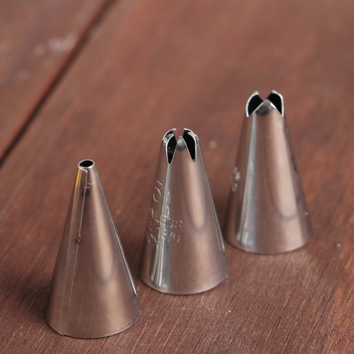 Шприц кондитерский 150 мл, 3 насадки