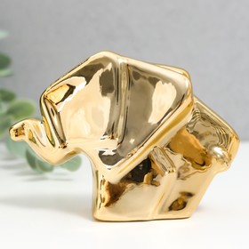 Сувенир керамика 'Слоник' золото 6,5х9х3 см Ош