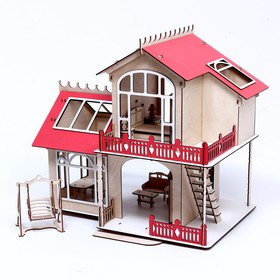 Кукольный дом, с мебелью "Загородный коттедж" Д-026