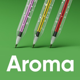 купить Ручка шариковая AROMA узел игольчатый 0.7 мм, бесстержневая, чернила синие премиум ароматизированные на масляной основе, МИКС