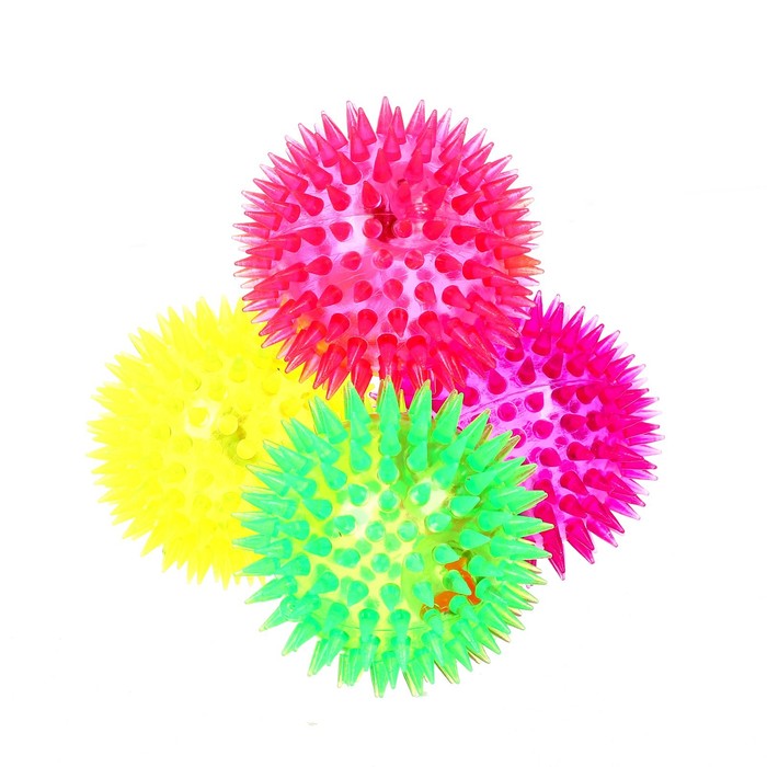 Мяч световой «Ёжик», цвета МИКС мяч каучук шарики световой цвета микс