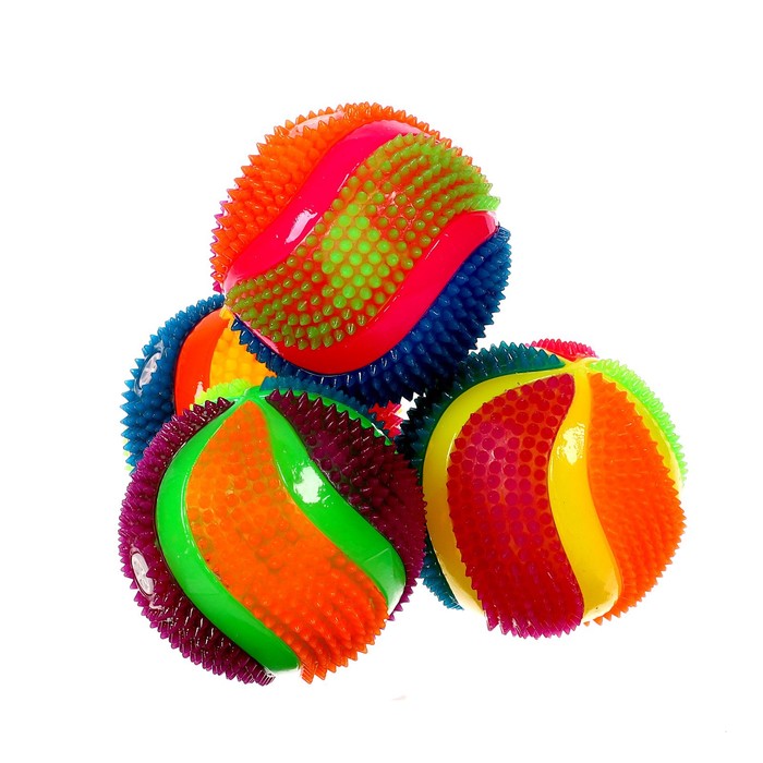 Мяч световой «Спорт» с пищалкой, цвета МИКС