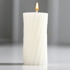 Свеча интерьерная "Витая", белая, 7,5 х 3,5 см