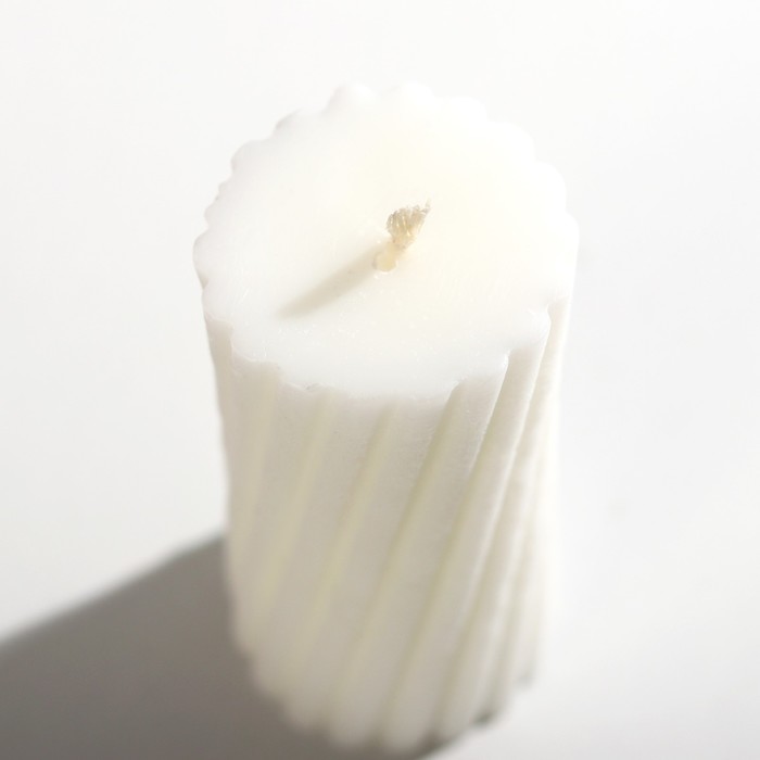 Свеча интерьерная "Витая", белая, 7,5 х 3,5 см
