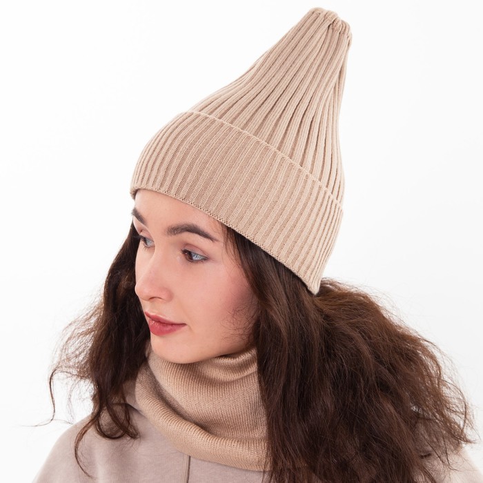 Комплект женский зимний (шапка/снуд), цвет какао, размер 56-58 зимний тактический комплект шапка подшлемник снуд бафф