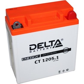 Аккумуляторная батарея Delta CT 1205, 5 Ач, 12 Вольт, О/П, стартерный ток 80 А