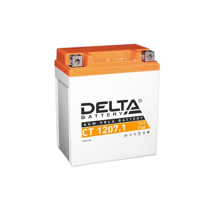 Аккумуляторная батарея Delta CT 1207, 7 Ач, 12 Вольт, П/П, стартерный ток 105 А