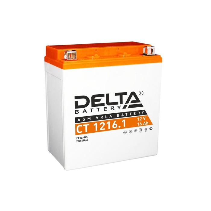 Аккумуляторная батарея Delta CT 1216, 16 Ач, 12 Вольт, О/П, стартерный ток 200 А
