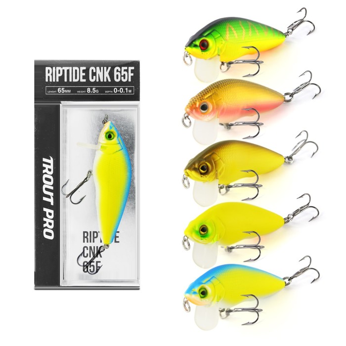 фото Воблер trout pro riptide cnk 65f, 65 мм, 8.5 г, цвет m02