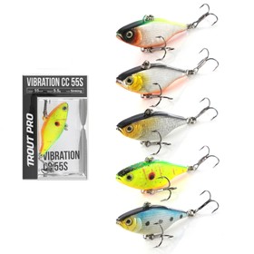 

Воблер TROUT PRO VIBRATION CC 55S, 55 мм, 5.5 г, цвет MS29