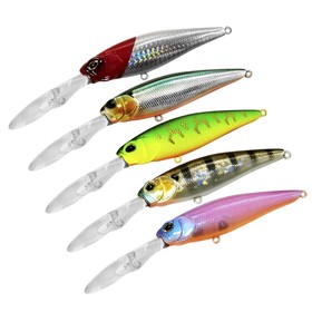 

Воблер TSURIBITO DEEP CHOK LONG 80F, 80 мм, 13.7 г, 2.5-3 м, цвет W-007