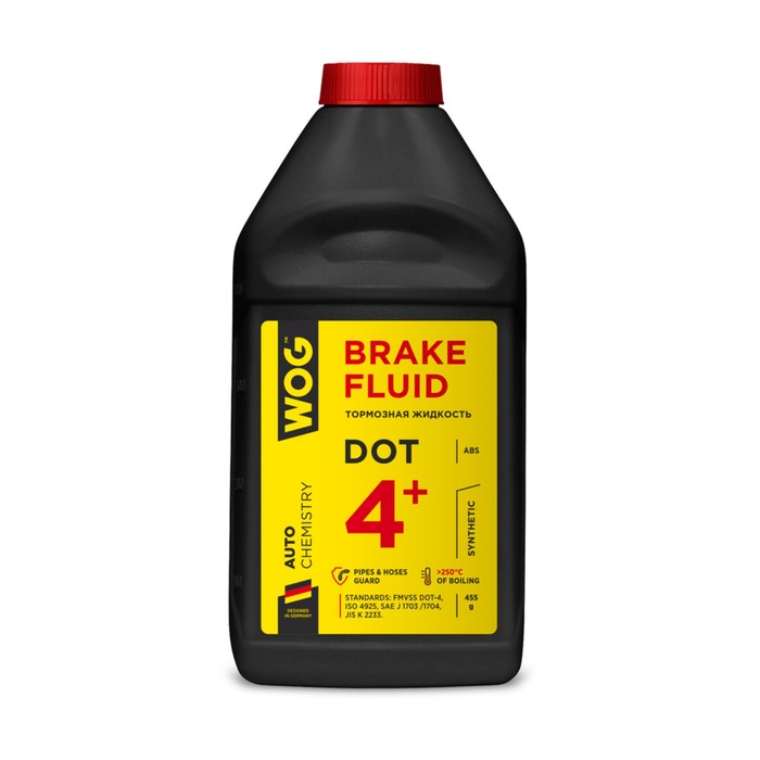 Жидкость тормозная WOG DOT-4, 455 г тормозная жидкость totachi niro brake fluid dot 4 0 455 кг