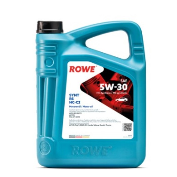 фото Масло моторное rowe 5/30 hightec acea a5/b5,c2,api sn, cf synt rs hc-c2, синтетическое, 5 л 925991