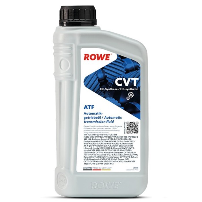 Масло трансмиссионное Rowe ATF CVT, синтетическое, 1 л трансмиссионное масло rowe atf 9000 1 л