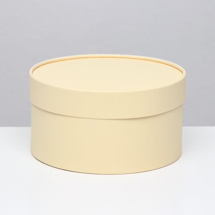 Подарочная коробка Крема кремовая, завальцованная без окна, 21 х 11 см