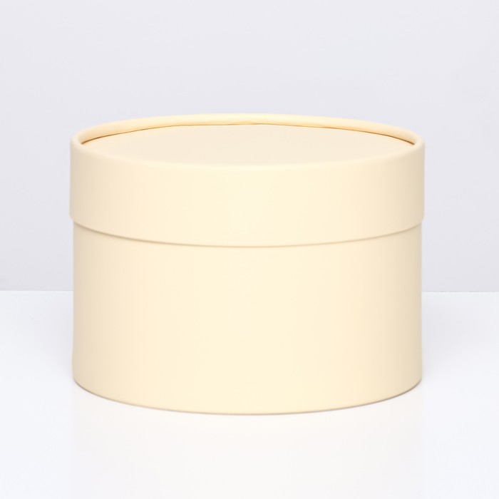 Подарочная коробка Крема кремовая,завальцованная без окна, 16х10,5 см