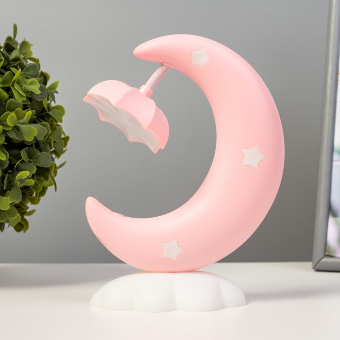 Настольная лампа Луна LED 3Вт USB АКБ МИКС 7х12х18 см 7836262