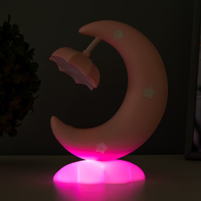Настольная лампа Луна LED 3Вт USB АКБ МИКС 7х12х18 см 7836262