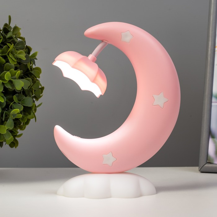 Настольная лампа Луна LED 3Вт USB АКБ МИКС 7х12х18 см 7836262