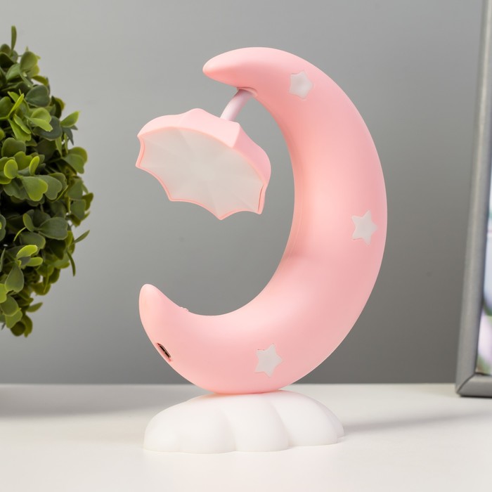 Настольная лампа Луна LED 3Вт USB АКБ МИКС 7х12х18 см 7836262