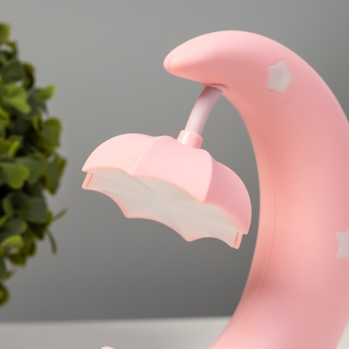 Настольная лампа Луна LED 3Вт USB АКБ МИКС 7х12х18 см 7836262