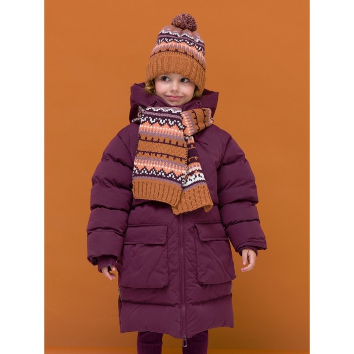 Пальто для девочек, рост 104 см, цвет фиолетовый