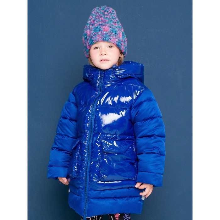 Пальто для девочек, рост 104 см, цвет синий