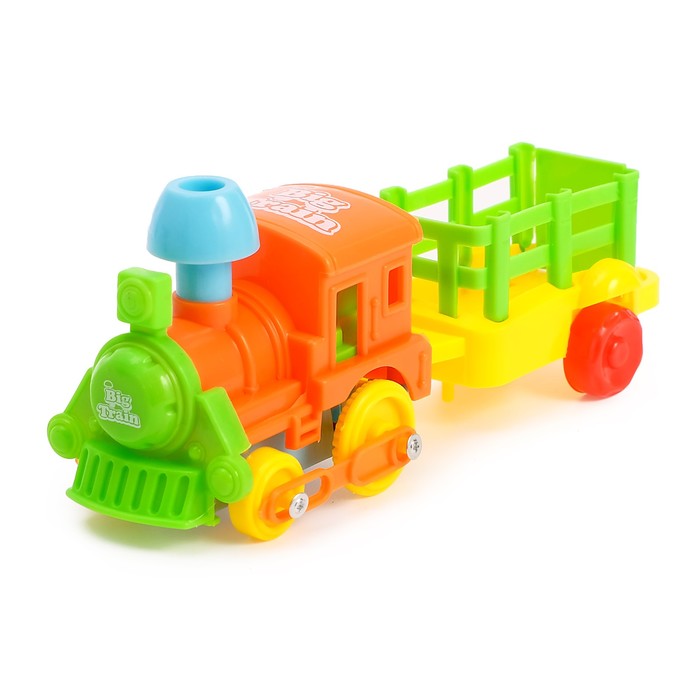 Паровоз инерционный "Веселая ферма", МИКС