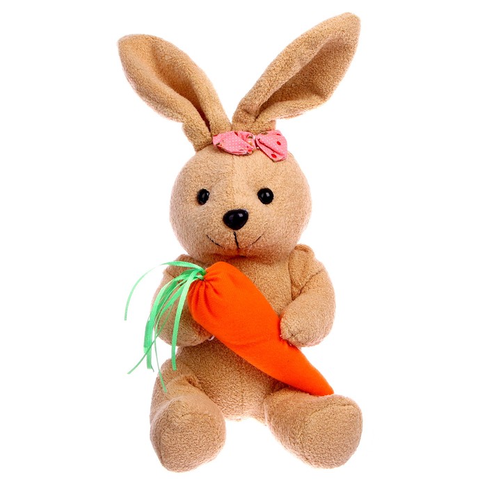 Мягкая игрушка «Кролик с морковкой», 20 см, виды МИКС мягкая игрушка кролик с морковкой цвет белый
