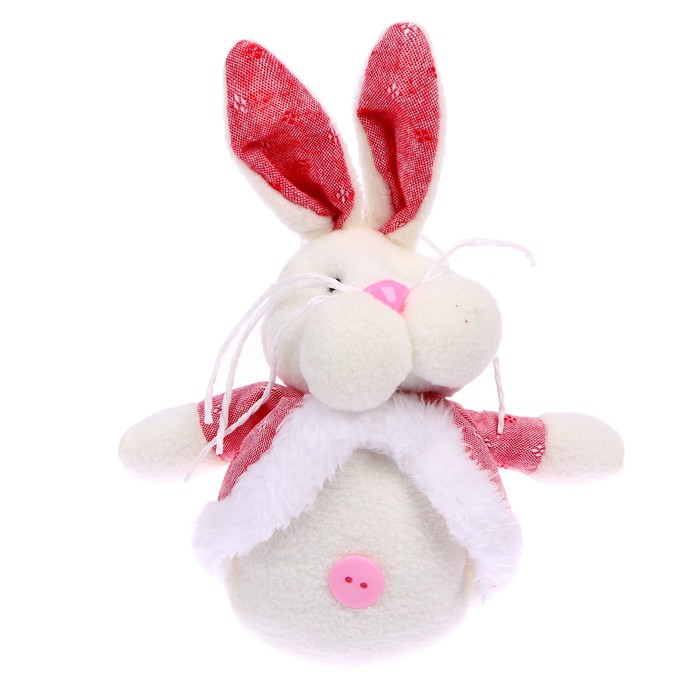Мягкая игрушка «Кролик», на подвесе, цвета МИКС пк кидс тойз дв мягкая игрушка бык с сердцем на подвесе цвета микс