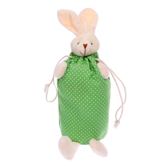 Мешок для подарков "Кролик" в горох, цвет МИКС