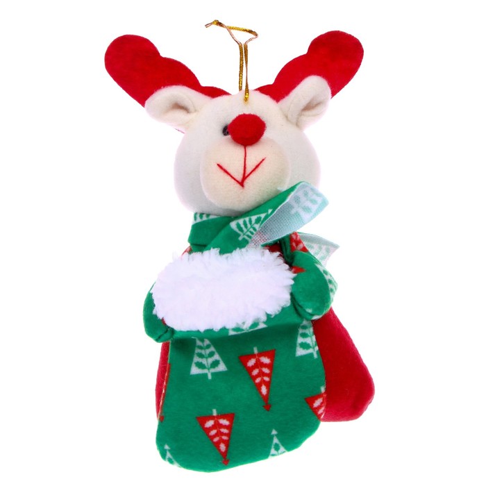 Мягкая игрушка «Новый год», на подвесе, с мешочком, виды МИКС мягкая игрушка без бренда кукла снежинка на подвесе виды микс