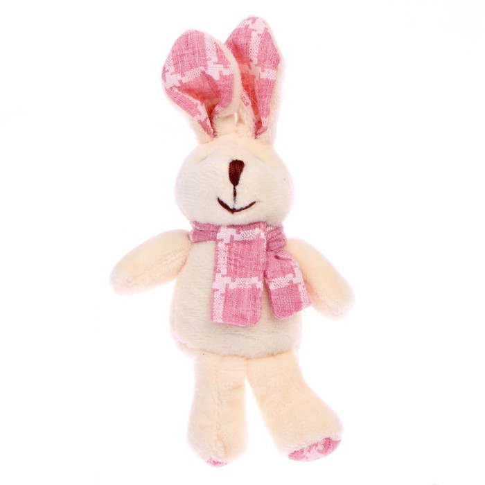 Мягкая игрушка «Кролик в шарфе», на подвеске, цвета МИКС подвески без бренда мягкая игрушка кролик на подвеске