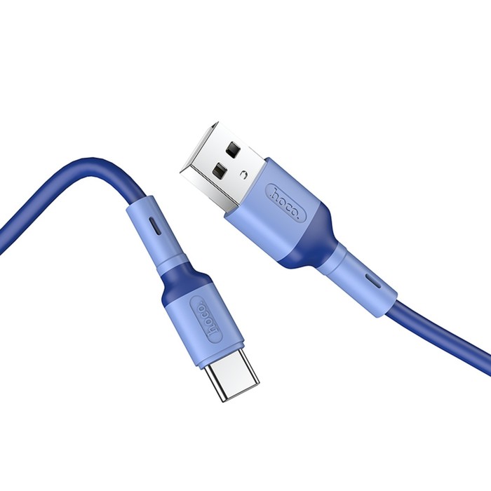  Кабель Hoco X65, Type-C - USB, 3 А, 1 м, TPE оплетка, синий